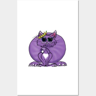 Pretty-Pretty Purple Prince Kitty Posters and Art